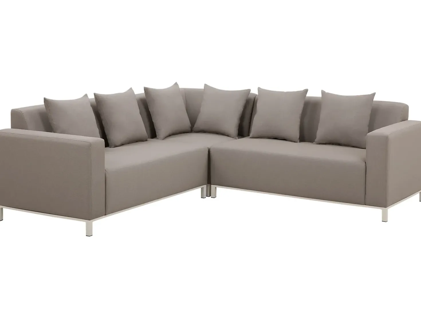 Set di divani angolari da giardino 5 posti BELIZE Lato destro Modulare Beige