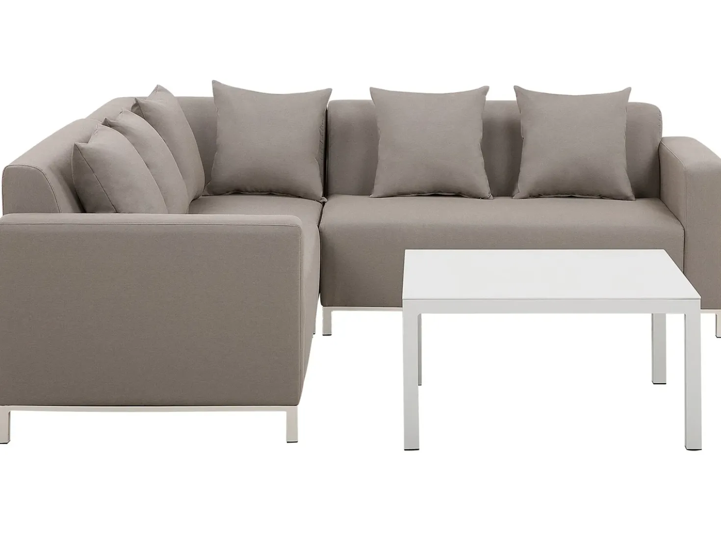 Set di divani angolari da giardino 5 posti BELIZE Lato destro Modulare Beige