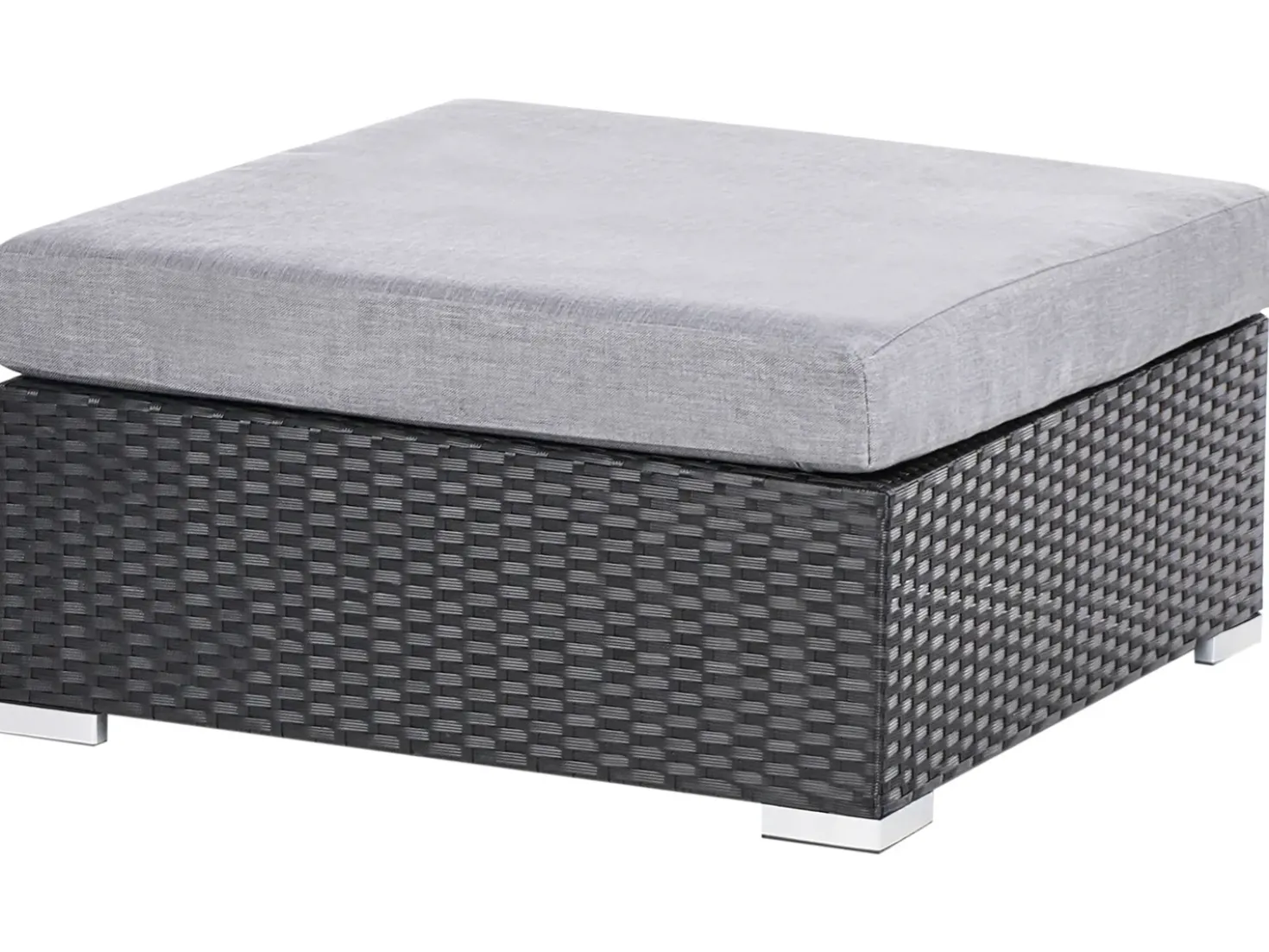 Set di divani angolari da giardino 4 posti SANO Lato destro Rattan sintetico (PE) Nero