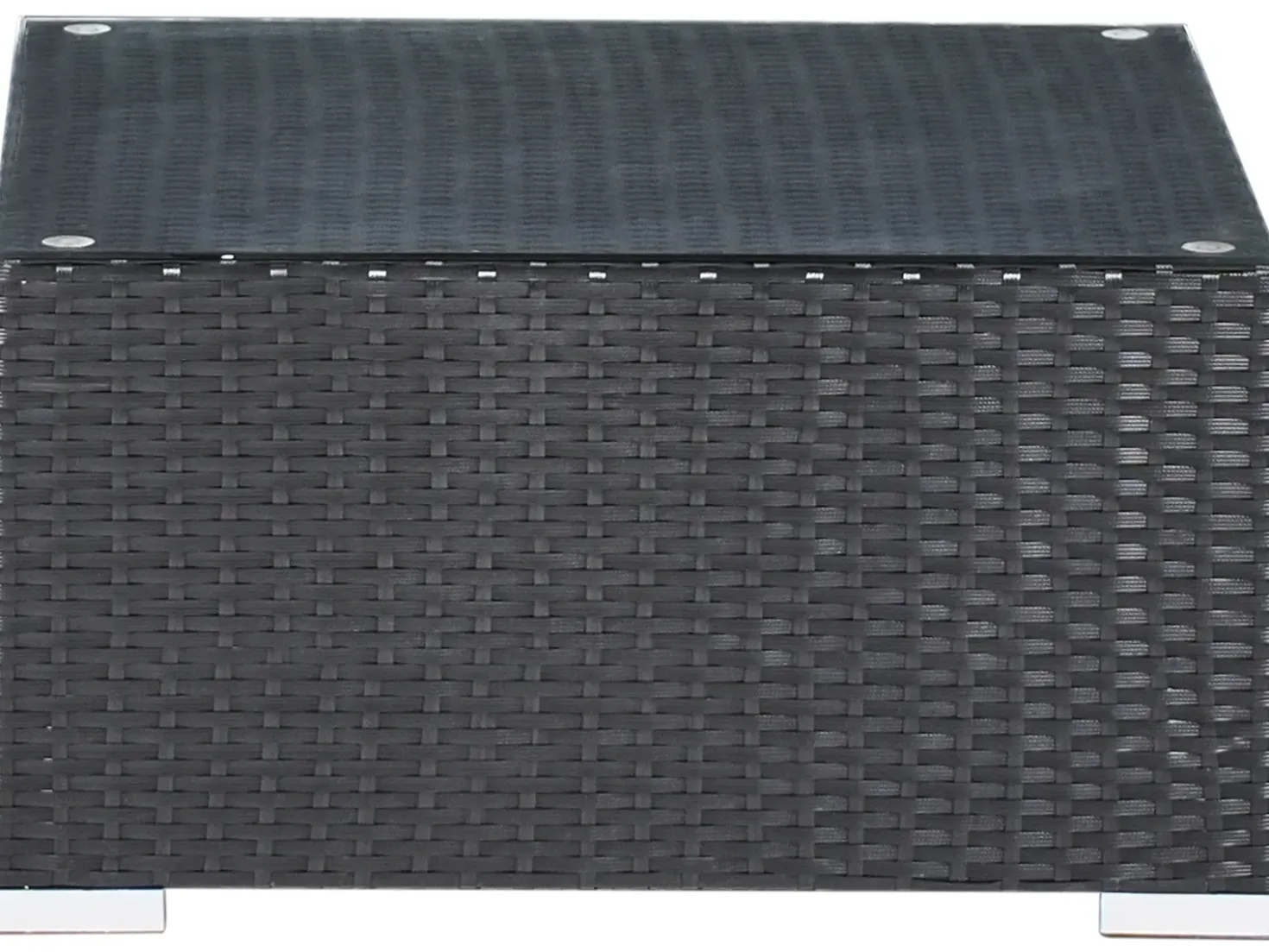 Set di divani angolari da giardino 4 posti SANO Lato destro Rattan sintetico (PE) Nero