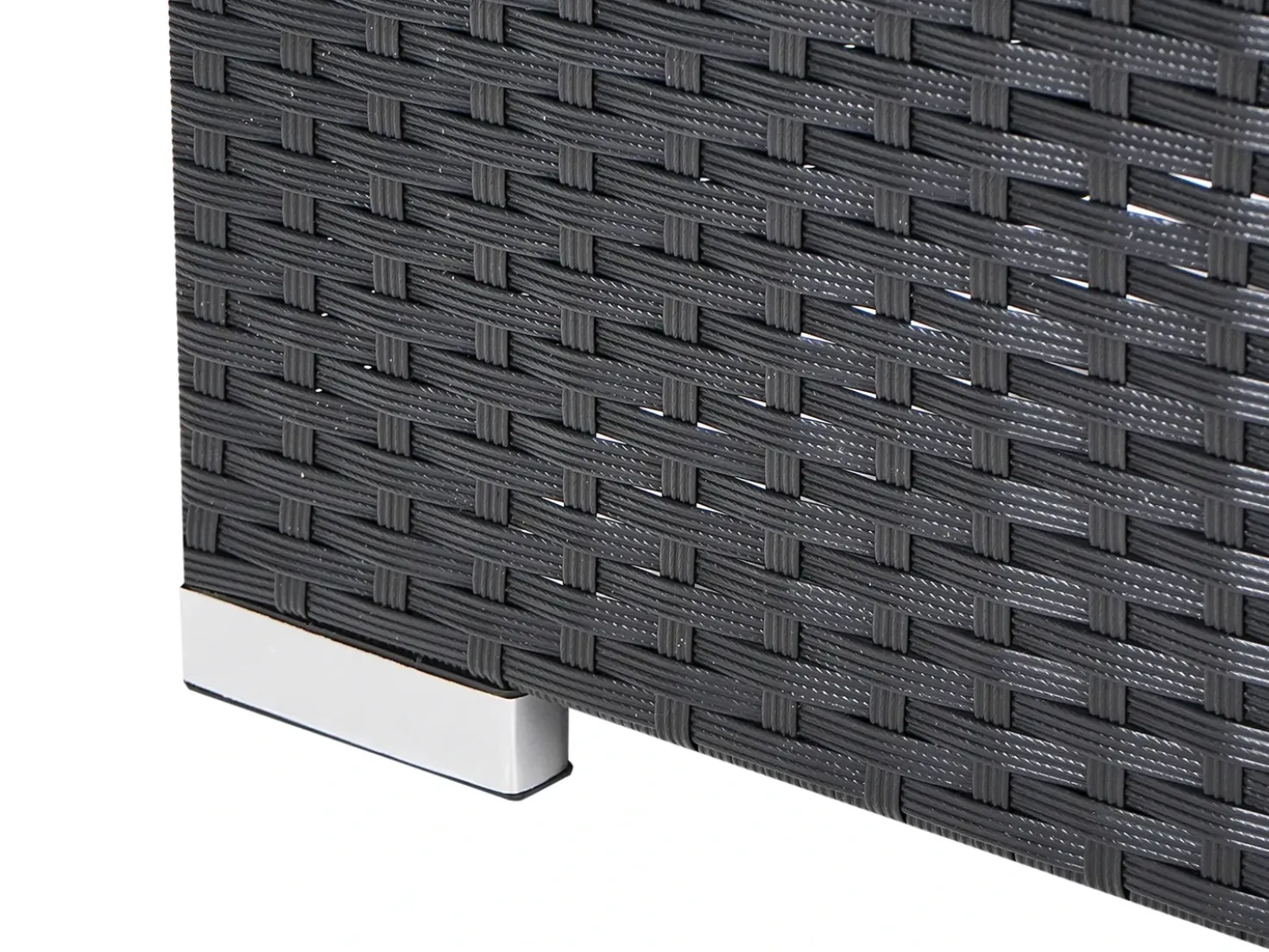 Set di divani angolari da giardino 4 posti SANO Lato destro Rattan sintetico (PE) Nero