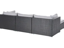 Set di divani angolari da giardino 4 posti SANO Lato destro Rattan sintetico (PE) Nero