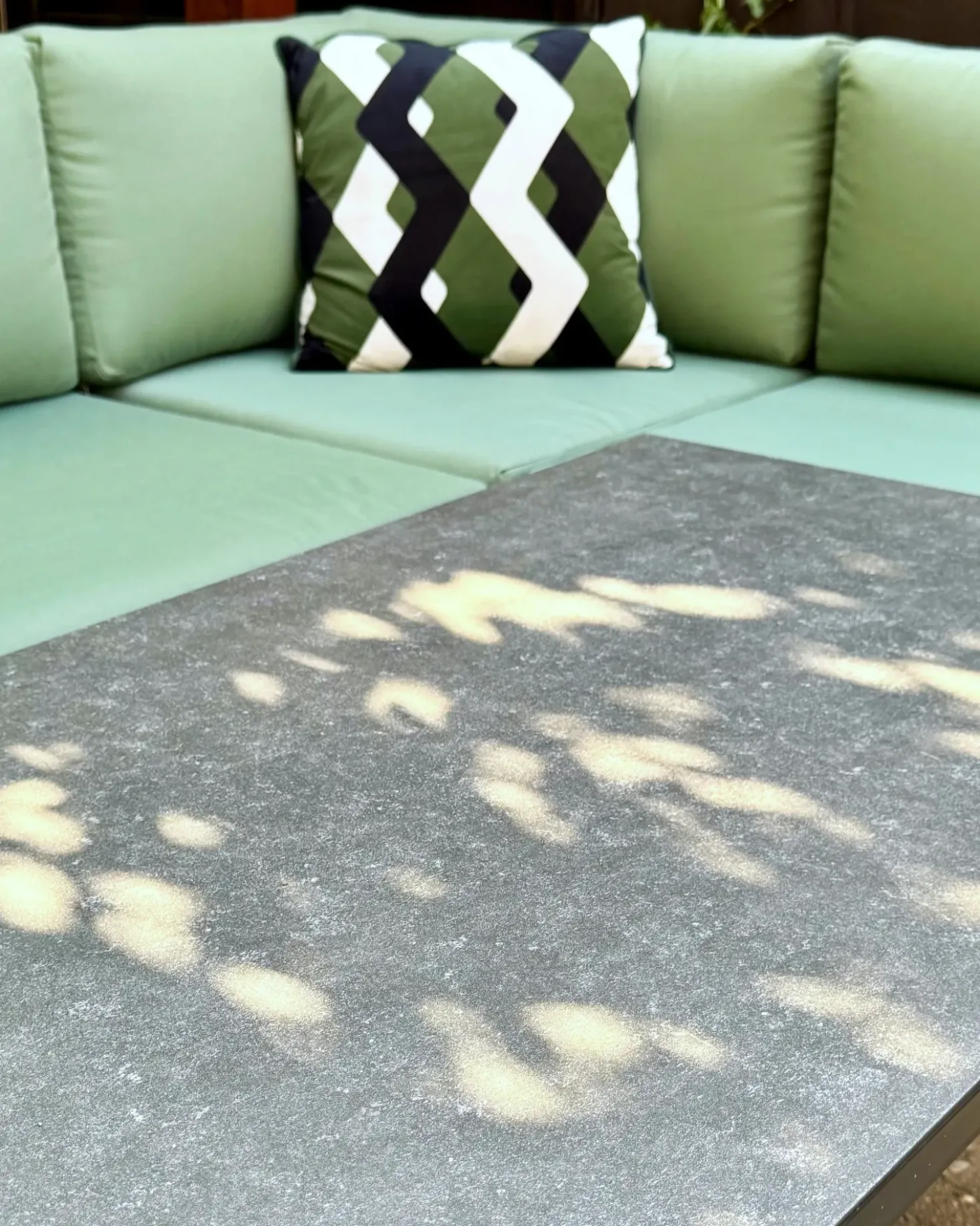 Set di divani angolari da giardino 5 posti MESSINA Lato Sinistro Metallo Verde