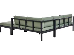 Set di divani angolari da giardino 5 posti MESSINA Lato Sinistro Metallo Verde
