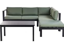 Set di divani angolari da giardino 5 posti MESSINA Lato Sinistro Metallo Verde