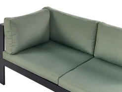 Set di divani angolari da giardino 5 posti MESSINA Lato Sinistro Metallo Verde