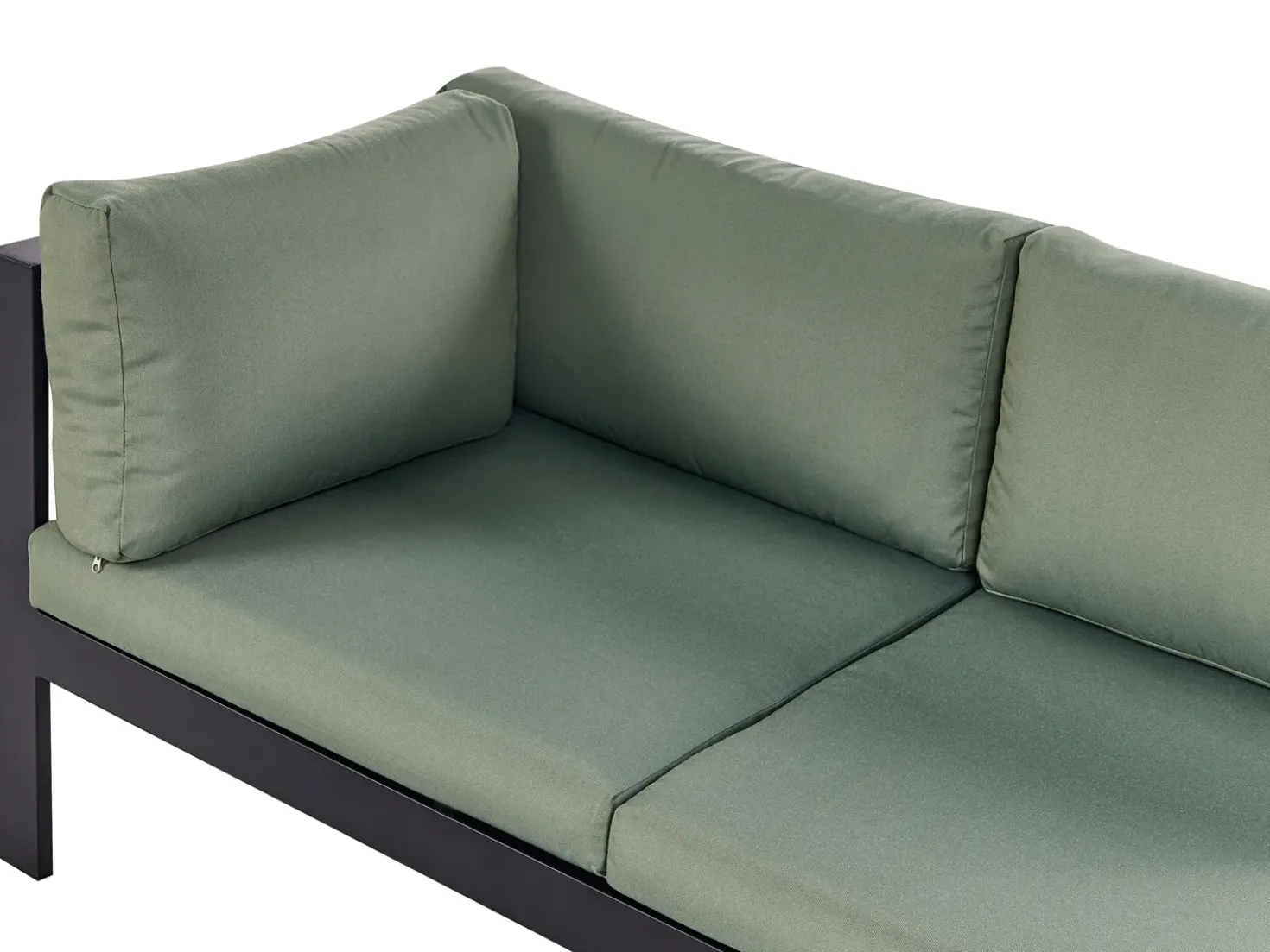 Set di divani angolari da giardino 5 posti MESSINA Lato Sinistro Metallo Verde