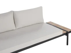 Set di divani angolari da giardino 5 posti BELLARIVA Legno d'eucalipto Bianco sporco