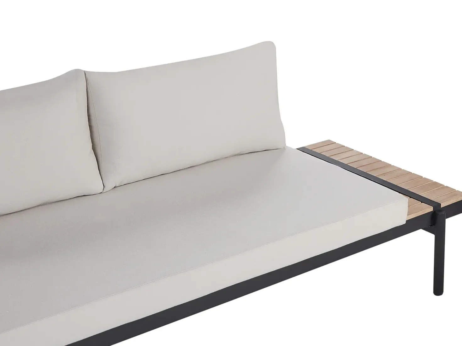 Set di divani angolari da giardino 5 posti BELLARIVA Legno d'eucalipto Bianco sporco