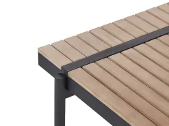 Set di divani angolari da giardino 5 posti BELLARIVA Legno d'eucalipto Bianco sporco