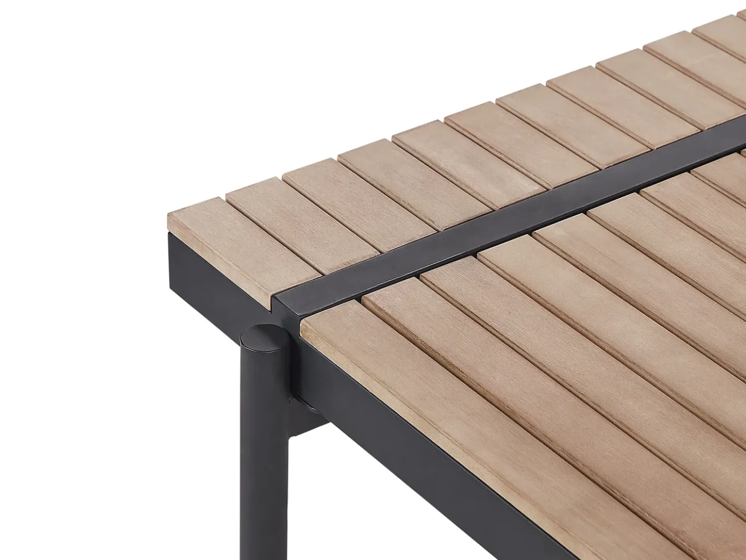 Set di divani angolari da giardino 5 posti BELLARIVA Legno d'eucalipto Bianco sporco