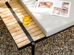 Set di divani angolari da giardino 5 posti BELLARIVA Legno d'eucalipto Bianco sporco