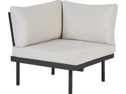 Set di divani angolari da giardino 5 posti BELLARIVA Legno d'eucalipto Bianco sporco