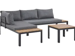 Set di divani angolari da giardino 4 posti PIENZA II Lato destro Modulare Grigio