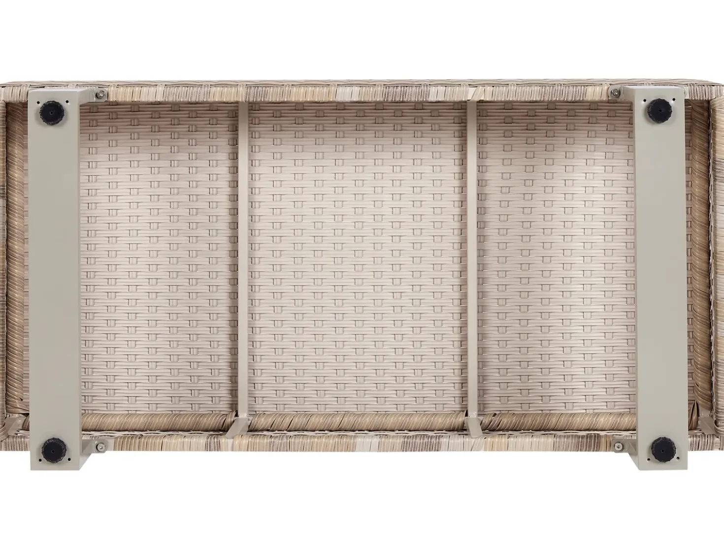 Set di divani angolari da giardino 5 posti LANCIANO Lato destro Rattan sintetico (PE) Bianco sporco