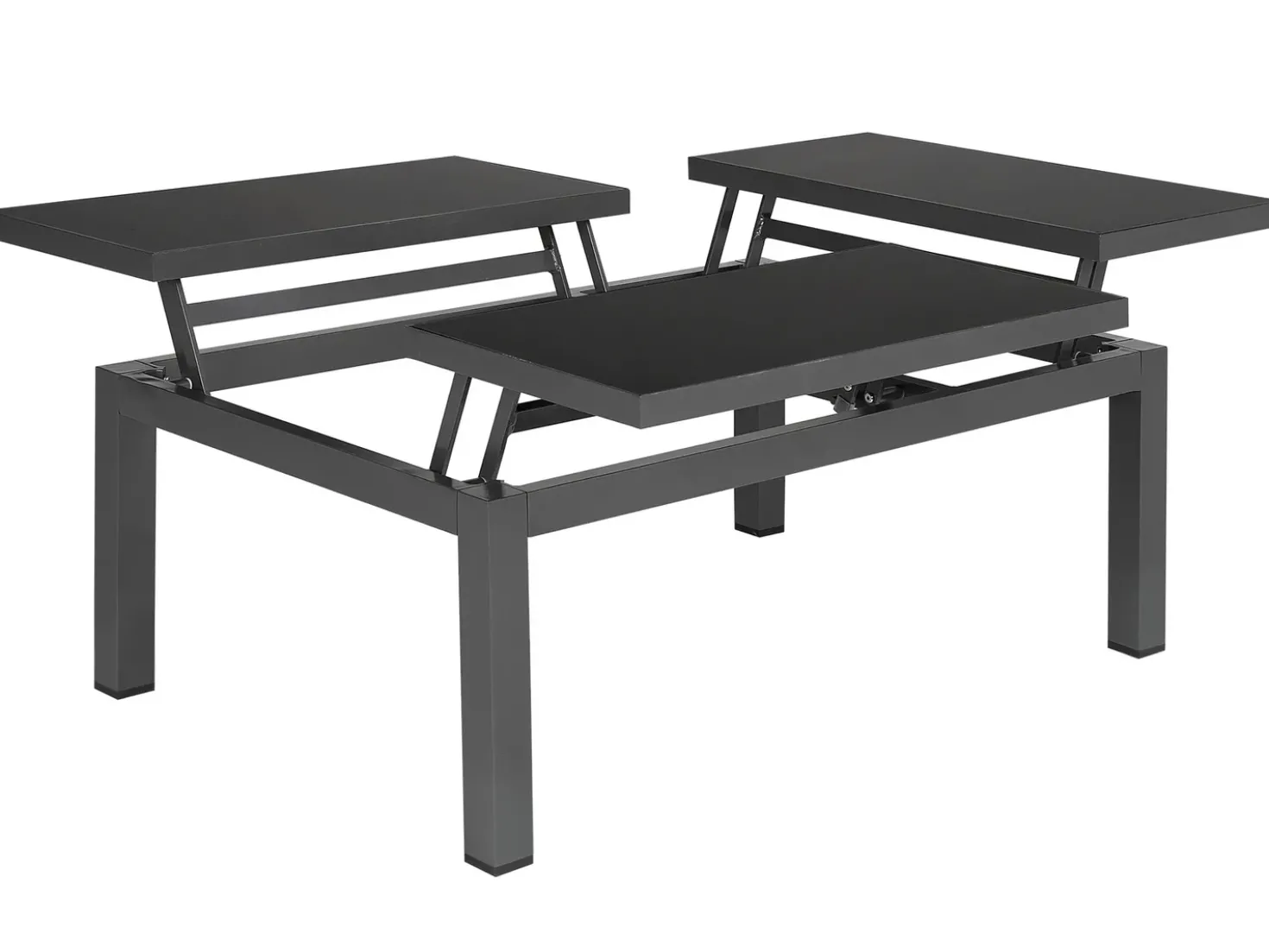 Set di divani angolari da giardino 6 posti FORANO Metallo Grigio