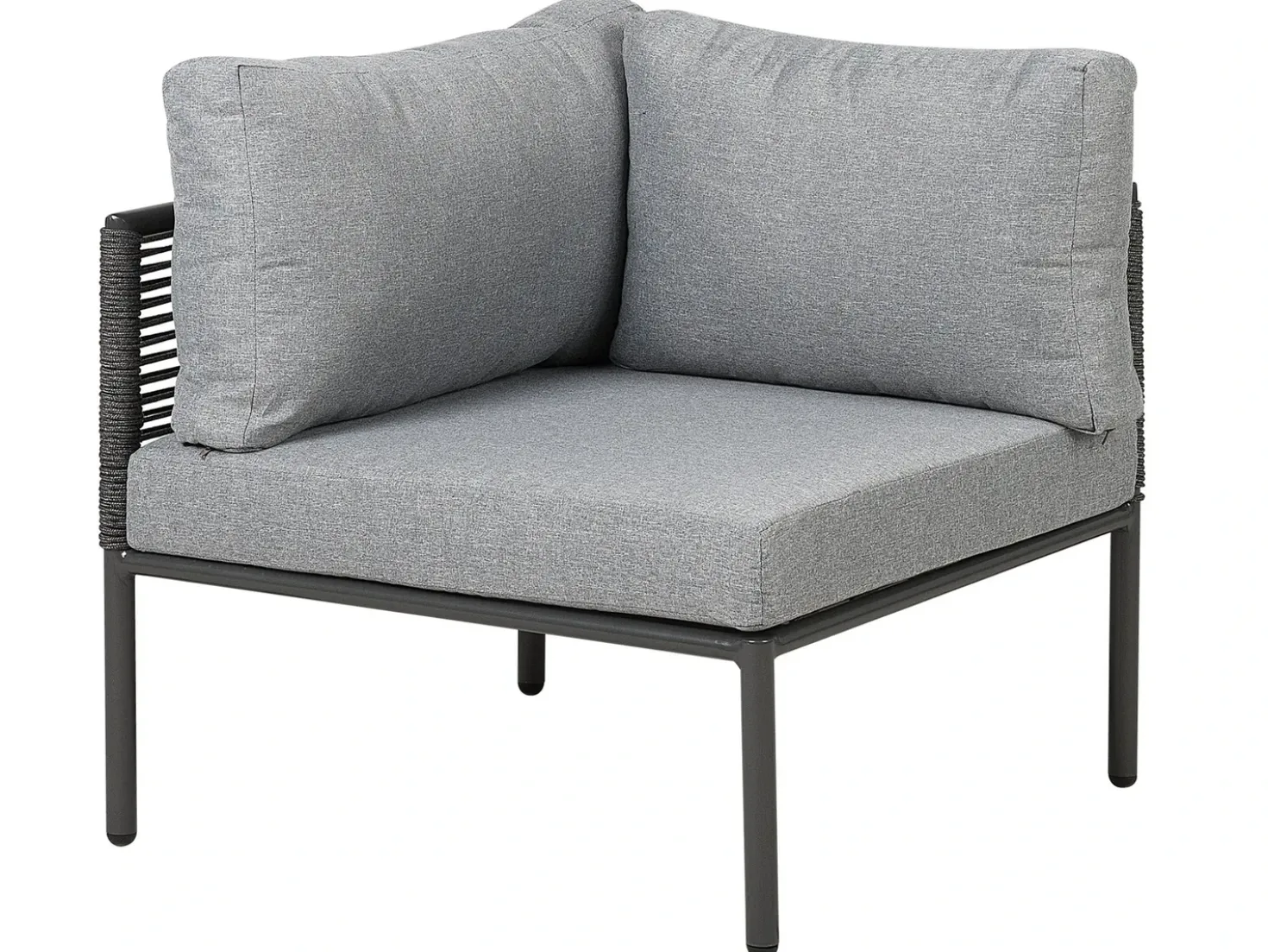 Set di divani angolari da giardino 6 posti FORANO Metallo Grigio