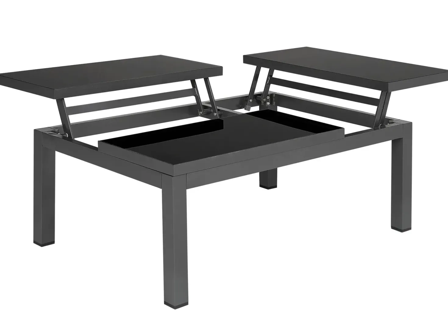 Set di divani angolari da giardino 6 posti FORANO Metallo Grigio