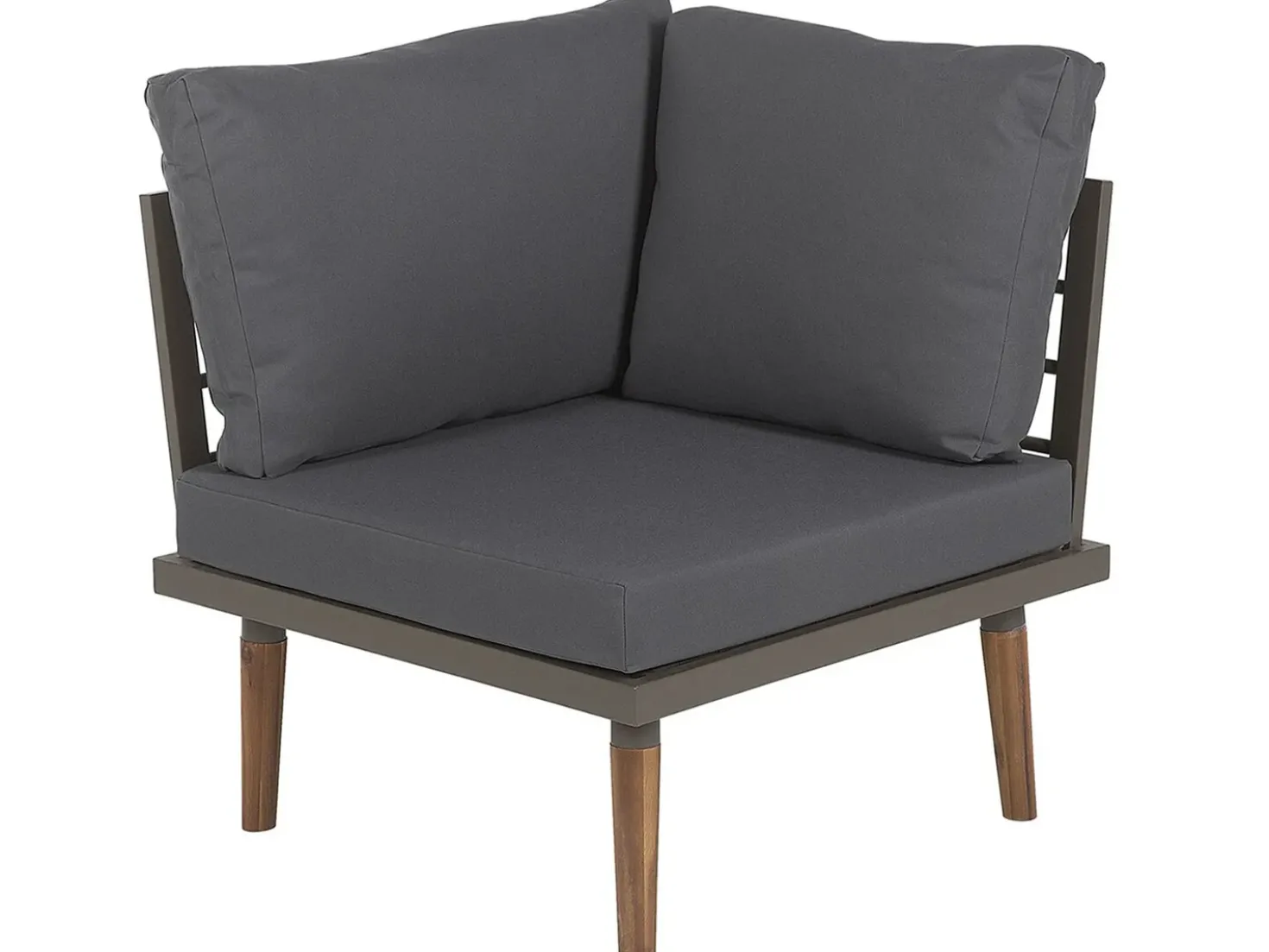 Set di divani angolari da giardino 5 posti CORATO Legno d'acacia Grigio