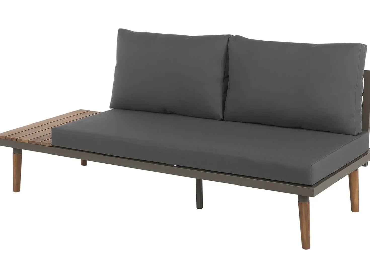 Set di divani angolari da giardino 5 posti CORATO Legno d'acacia Grigio