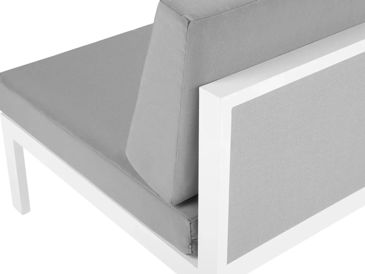 Set di divani angolari da giardino 6 posti CASTELLA Lato Sinistro Metallo Grigio