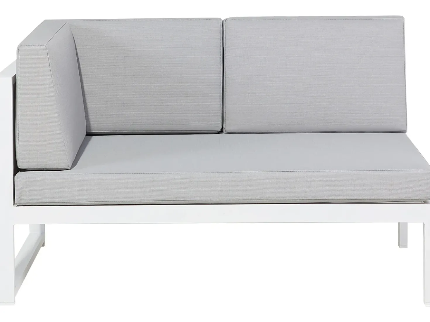 Set di divani angolari da giardino 6 posti CASTELLA Lato Sinistro Metallo Grigio