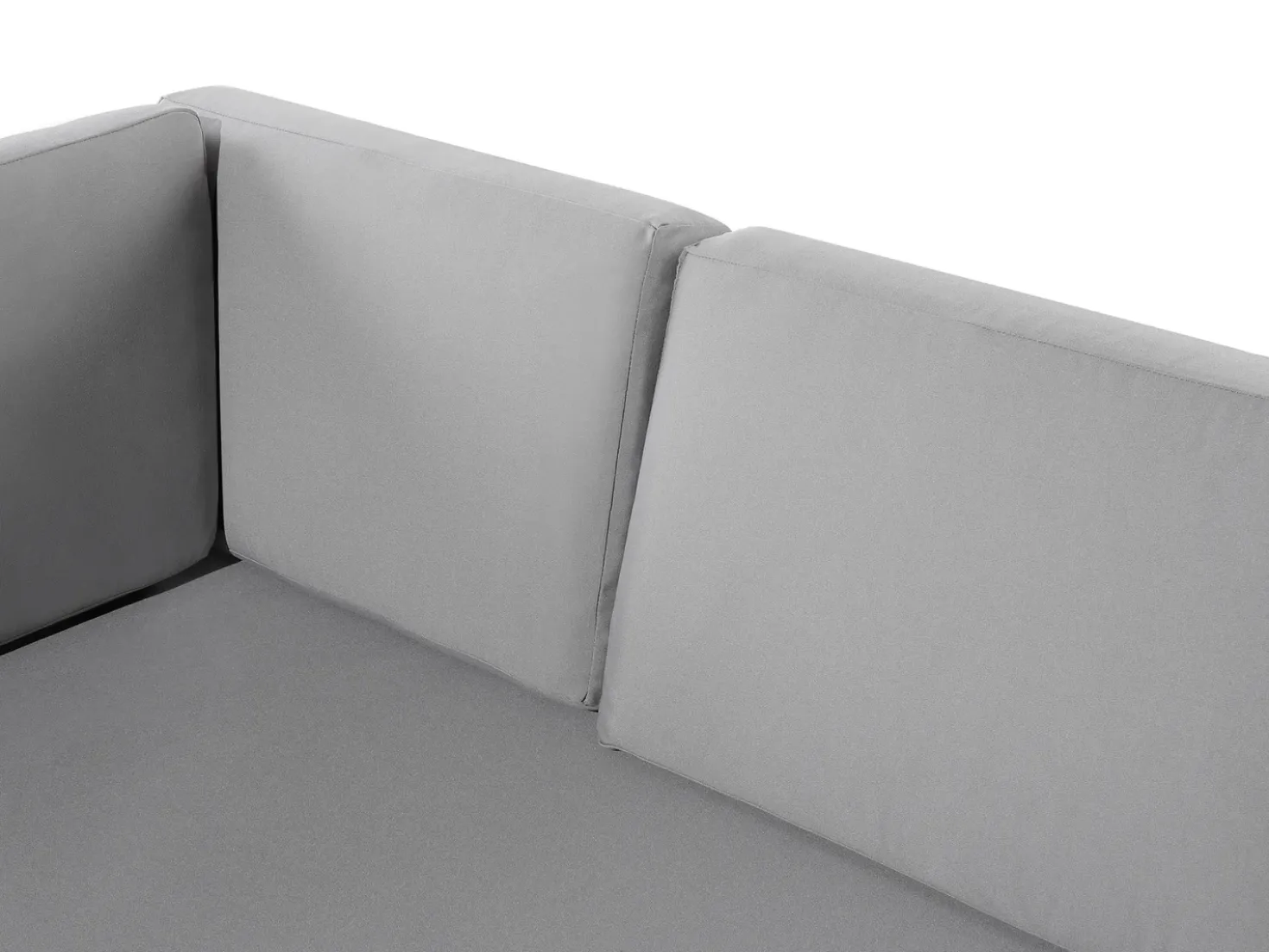 Set di divani angolari da giardino 6 posti CASTELLA Lato Sinistro Metallo Grigio