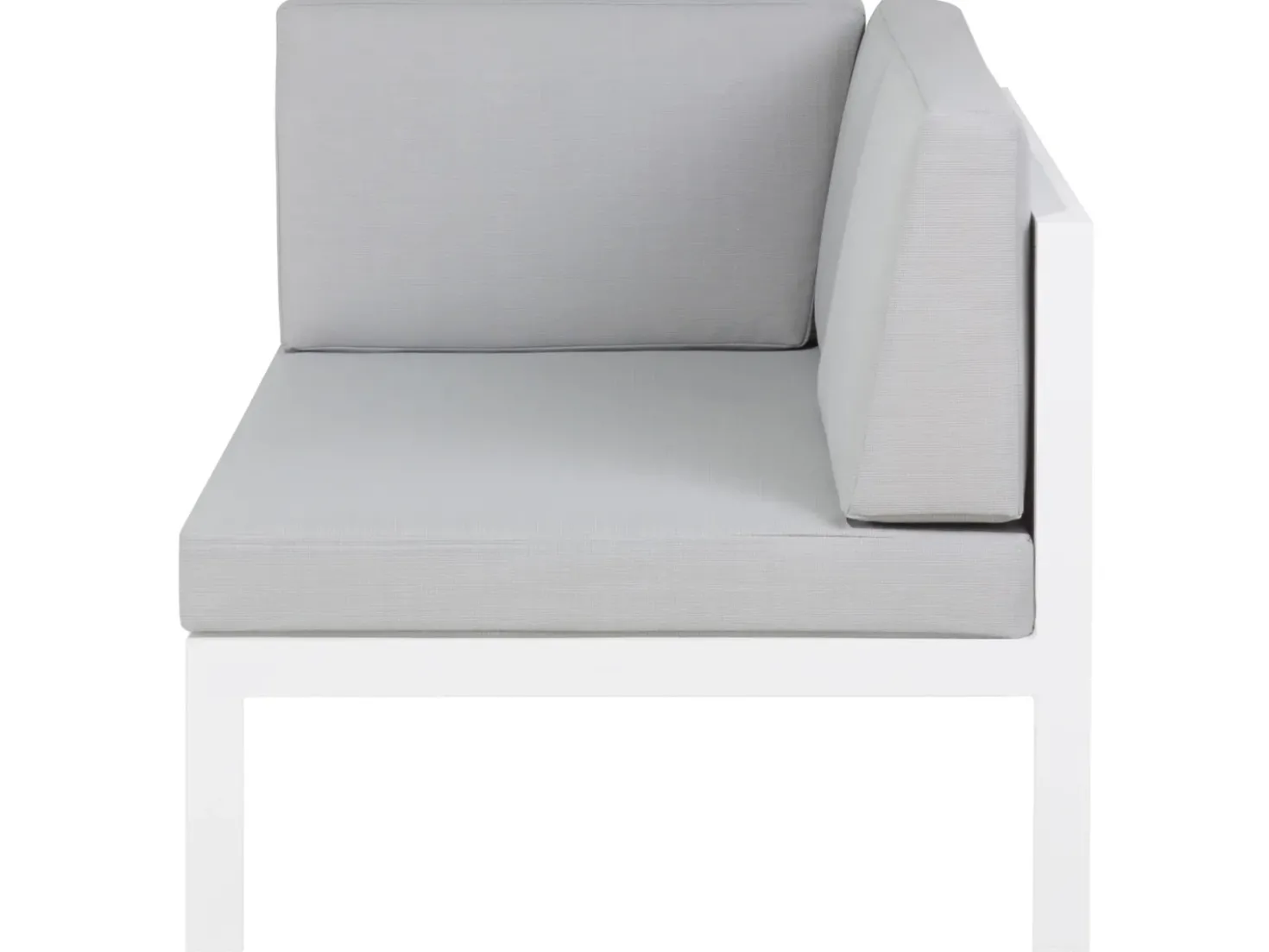 Set di divani angolari da giardino 6 posti CASTELLA Lato Sinistro Metallo Grigio