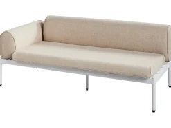 Set di divani angolari da giardino 5 posti RASIGLIA Lato Sinistro Metallo Beige