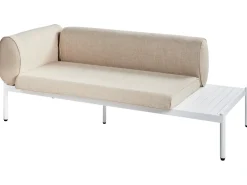 Set di divani angolari da giardino 5 posti RASIGLIA Lato Sinistro Metallo Beige