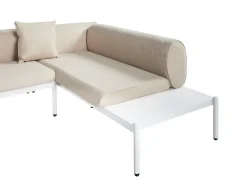 Set di divani angolari da giardino 5 posti RASIGLIA Lato Sinistro Metallo Beige