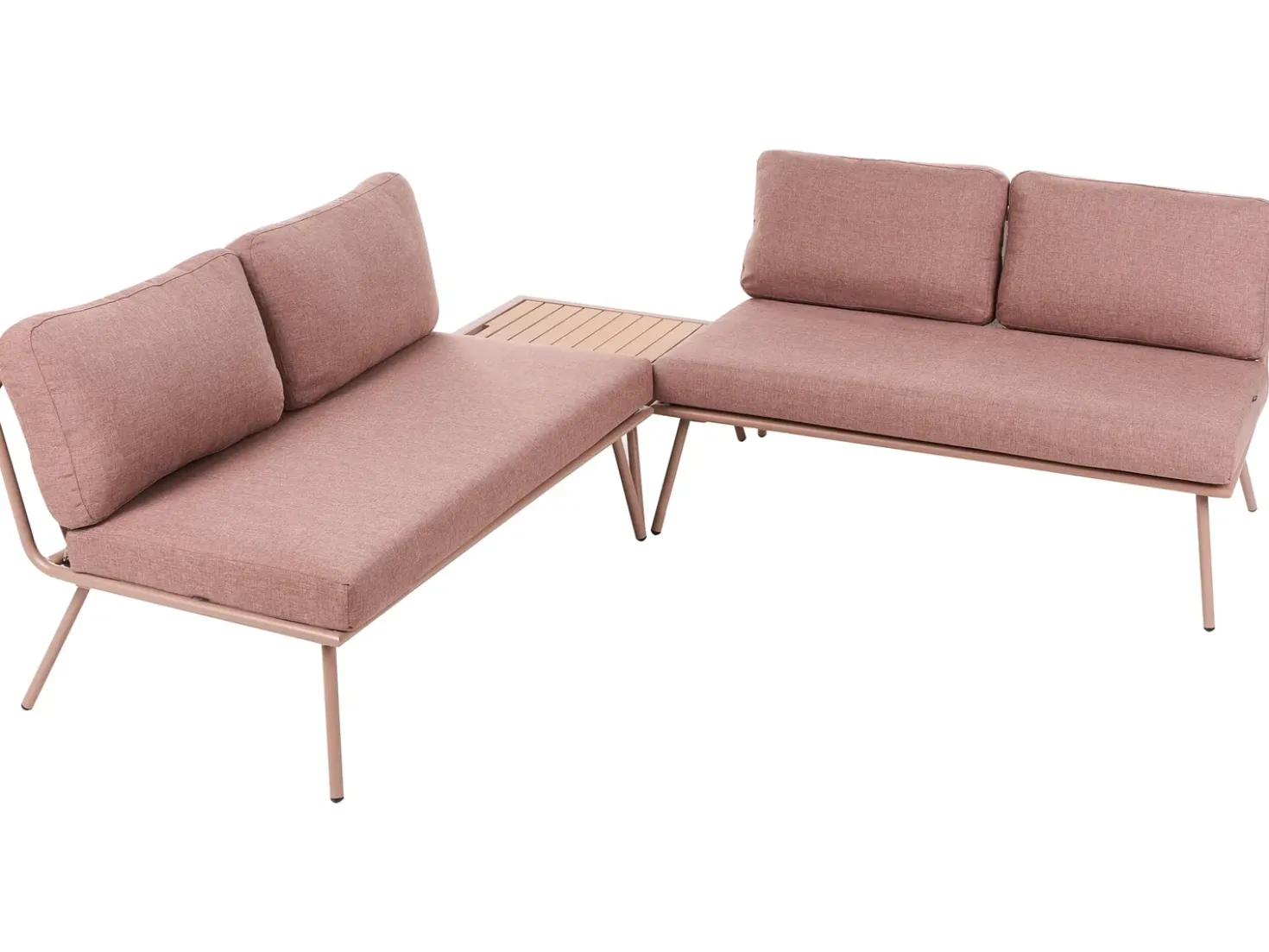 Set di divani angolari da giardino 4 posti CACCAMO Marrone
