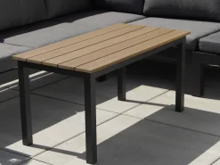 Set di divani angolari da giardino 5 posti MESSINA Lato Sinistro Metallo Nero