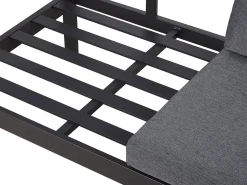Set di divani angolari da giardino 5 posti MESSINA Lato Sinistro Metallo Nero