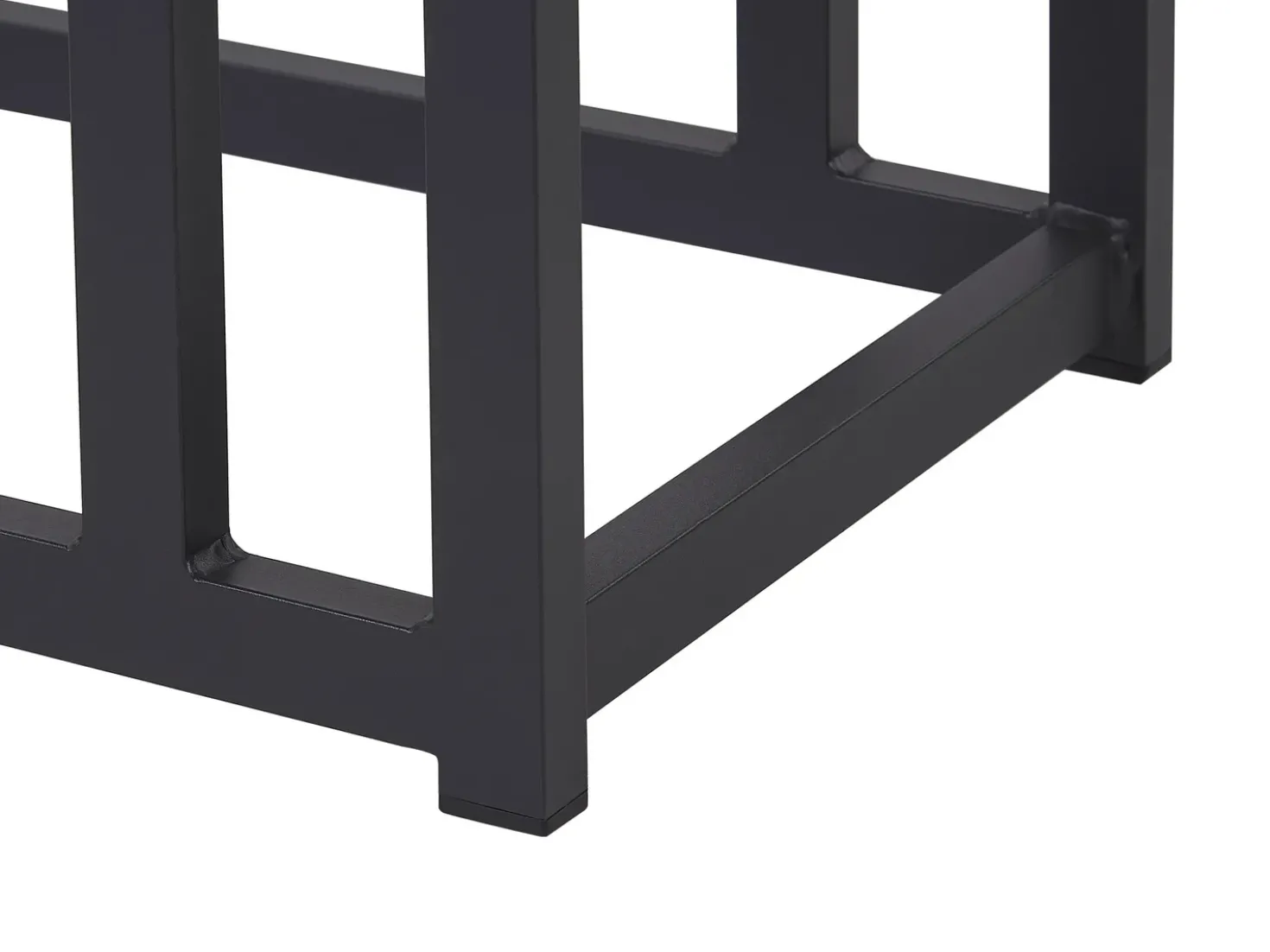 Set di divani angolari da giardino 5 posti MESSINA Lato Sinistro Metallo Nero