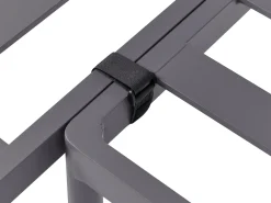 Set di divani angolari da giardino 3 posti LEFFE Lato destro Metallo Grigio