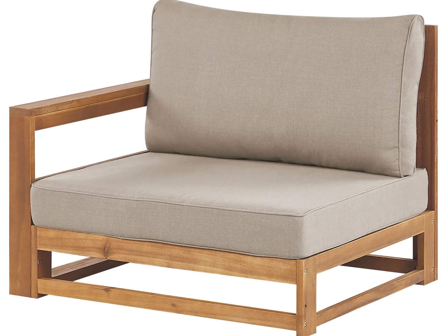 Set di divani angolari da giardino 4 posti TIMOR Lato destro Modulare Legno di acacia certificato Marrone chiaro