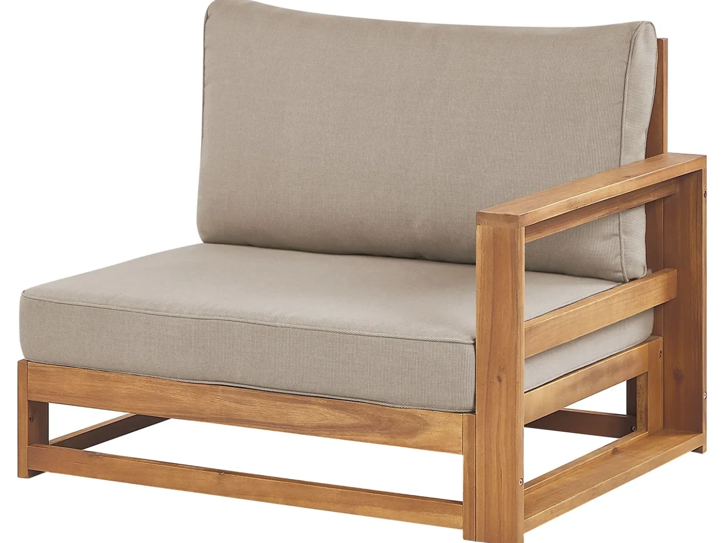 Set di divani angolari da giardino 4 posti TIMOR Lato destro Modulare Legno di acacia certificato Marrone chiaro