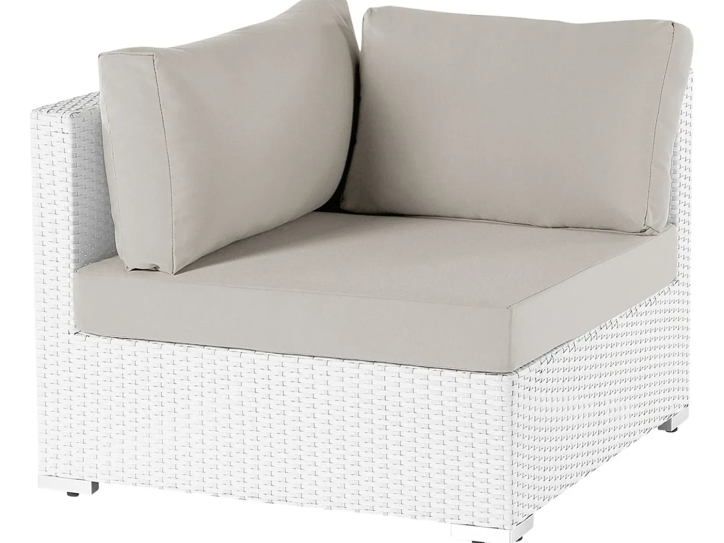 Set di divani angolari da giardino 4 posti SANO Lato Sinistro Modulare Rattan sintetico (PE) Bianco