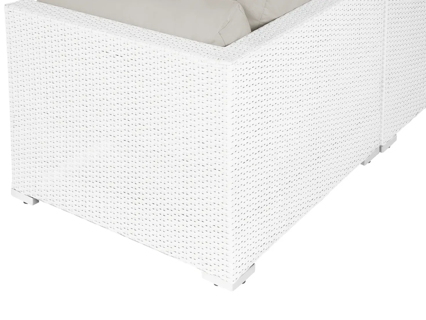 Set di divani angolari da giardino 4 posti SANO Lato Sinistro Modulare Rattan sintetico (PE) Bianco