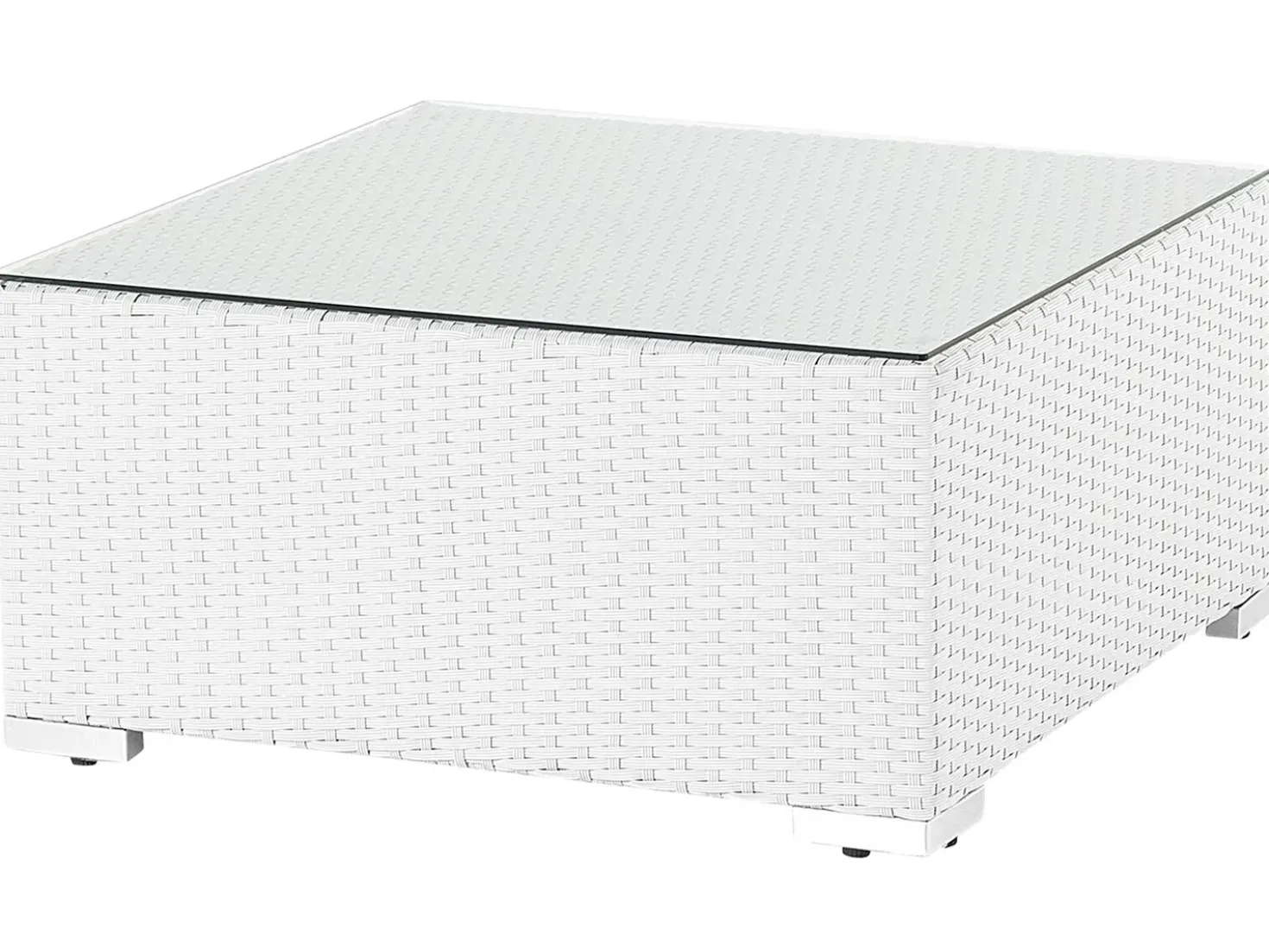 Set di divani angolari da giardino 4 posti SANO Lato Sinistro Modulare Rattan sintetico (PE) Bianco