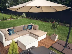 Set di divani angolari da giardino 4 posti SANO Lato Sinistro Modulare Rattan sintetico (PE) Bianco