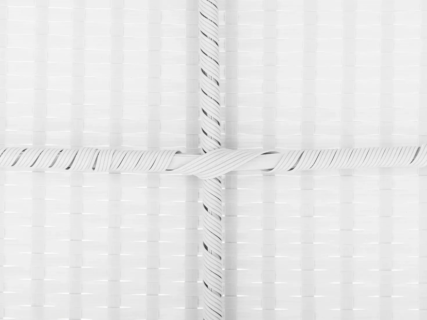 Set di divani angolari da giardino 4 posti SANO Lato Sinistro Modulare Rattan sintetico (PE) Bianco