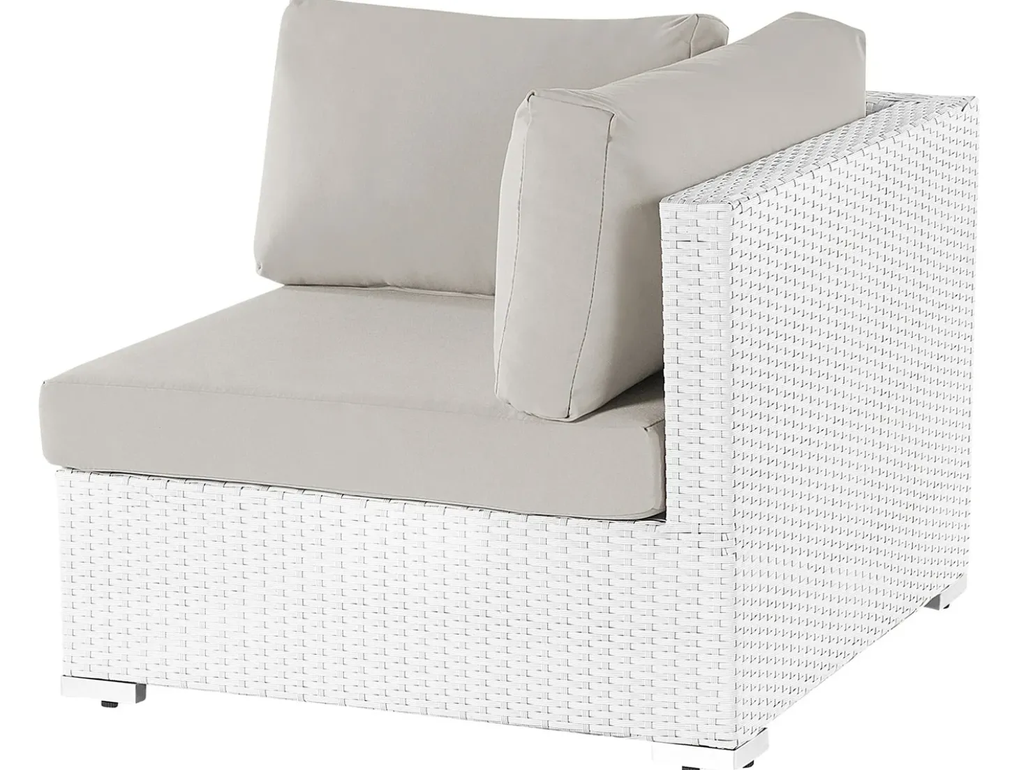 Set di divani angolari da giardino 4 posti SANO Lato Sinistro Modulare Rattan sintetico (PE) Bianco