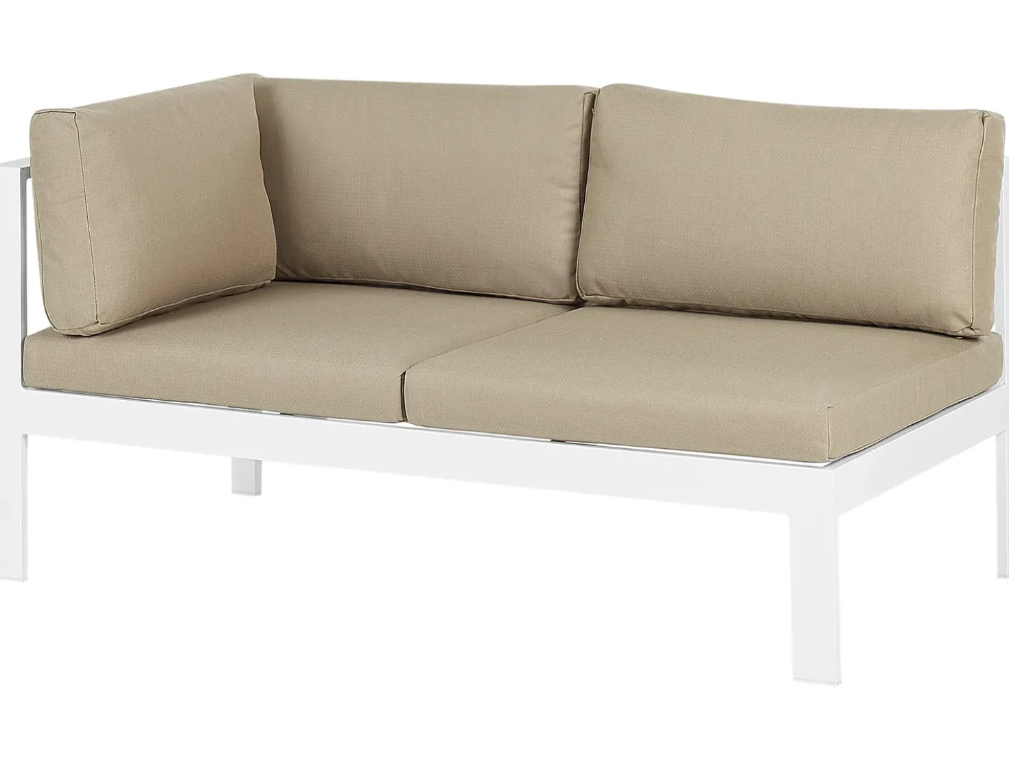 Set di divani angolari da giardino 5 posti MESSINA Lato Sinistro Metallo Beige sabbia
