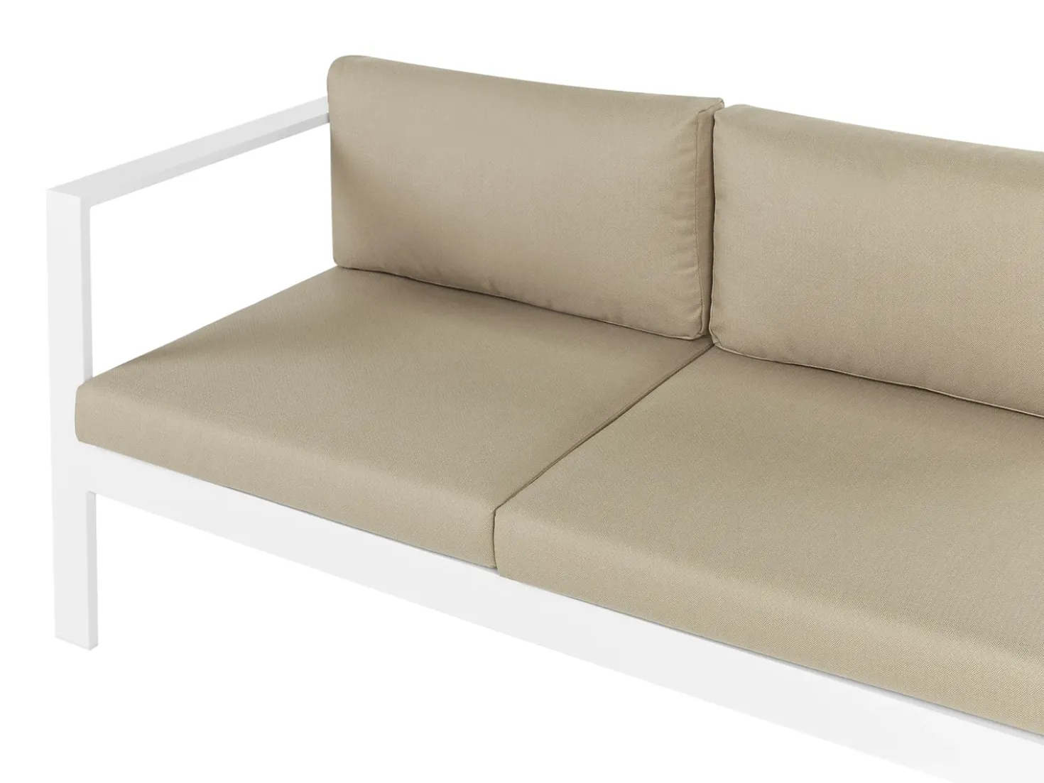Set di divani angolari da giardino 5 posti MESSINA Lato Sinistro Metallo Beige sabbia