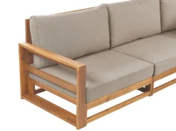 Set di divani angolari da giardino 5 posti TIMOR Modulare Legno di acacia certificato Marrone chiaro