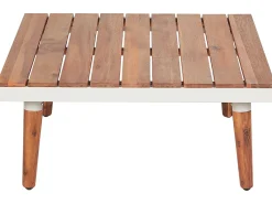 Set di divani angolari da giardino 5 posti CORATO Legno d'acacia Bianco sporco