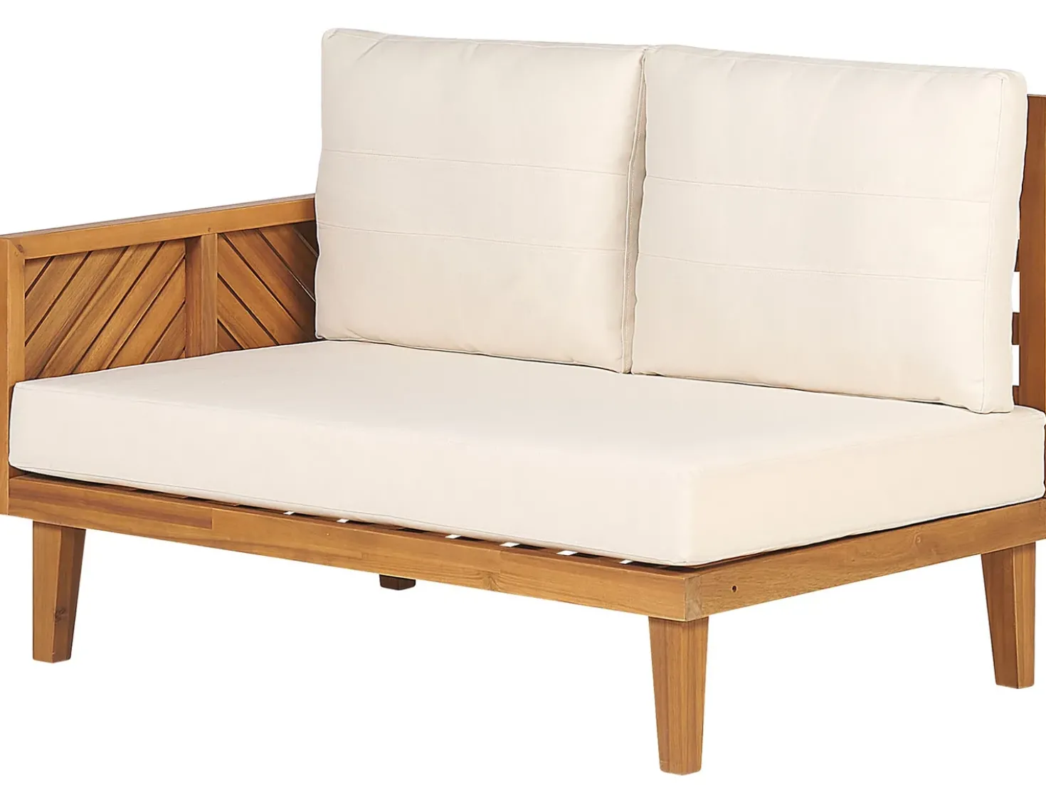 Set di divani angolari da giardino 4 posti BARATTI Lato Sinistro Legno d'acacia Marrone