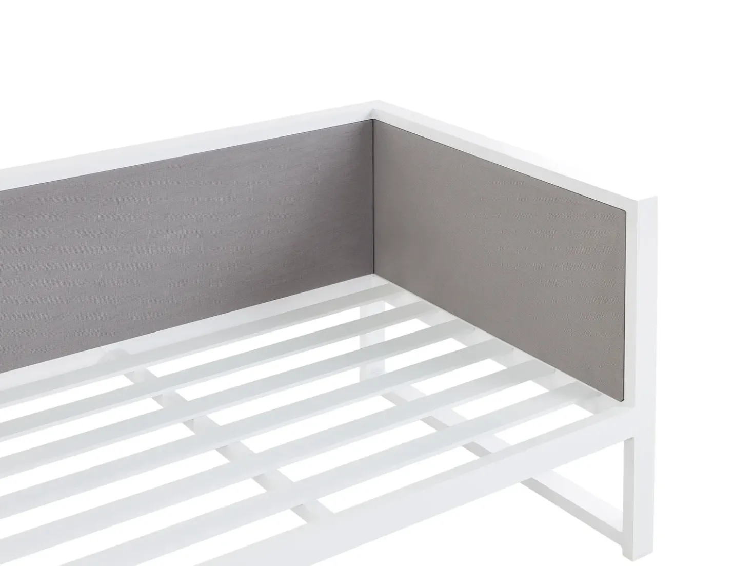 Set di divani angolari da giardino 6 posti CASTELLA/FRATTE Lato Sinistro Metallo Bianco sporco